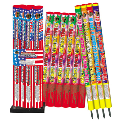 10 Ball 4 Assorted /Thunder/10 Ball Wonderful Roman Candle