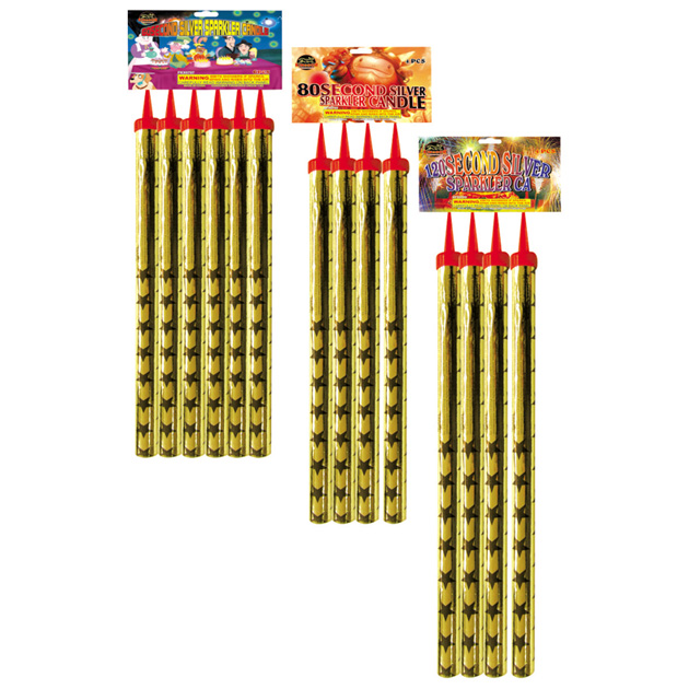 60 80 120Second silver Sparkler Candle