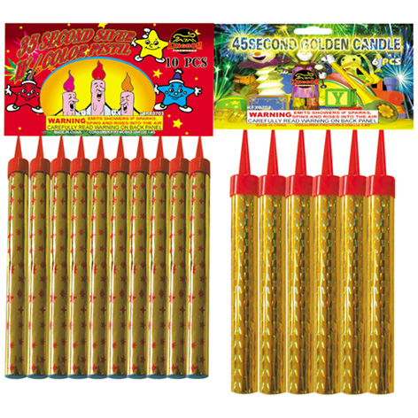 35Second Silver W/ Color Pistil  45Second Golden Candle